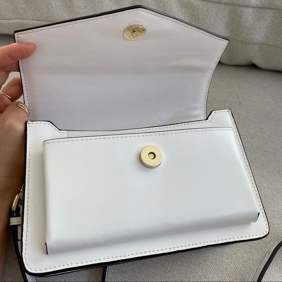 The Bobbi Leather Small Crossbody Bag - White - Picture 9 of 11